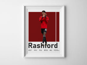 Marcus Rashford Poster, English Football Art Print Sport Poster 1637475537