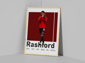 Marcus Rashford Poster, English Football Art Print Sport Poster 1637475537