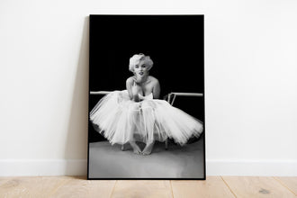 Marilyn Monroe Ballerina Poster, Marilyn Monroe Print, Black And White, Marilyn Monroe White Dress, Vintage Movie Poster, Old Hollywood 4295943984