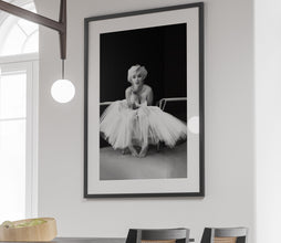 Marilyn Monroe Ballerina Poster, Marilyn Monroe Print, Black And White, Marilyn Monroe White Dress, Vintage Movie Poster, Old Hollywood 4295943984