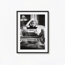 Marilyn Monroe Reading Newspaper Poster, Black and White Wall Art, Vintage Print, Photography Prints, Museum Quality Photo Art Print 1620778649