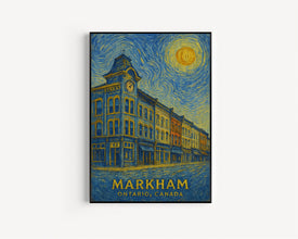 Markham Poster Print, Markham Travel Poster, Markham Van Gogh Style Wall Art, Markham, Ontario, Canada