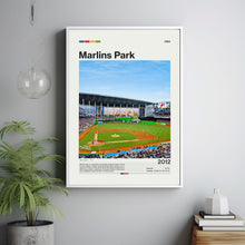Marlins Park Poster, Miami Marlins Poster Print, MLB Stadium Poster, Baseball Fan Gift Print