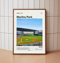 Marlins Park Poster, Miami Marlins Poster Print, MLB Stadium Poster, Baseball Fan Gift Print