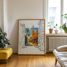 Marrakesh Watercolor Painting, Morocco Wall Art, Marrakesh Poster, Morocco Print, Wedding Gift, Birthday Present, C30-620