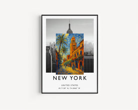 Marrakesh Watercolor Painting, Morocco Wall Art, Marrakesh Poster, Morocco Print, Wedding Gift, Birthday Present, C30-620