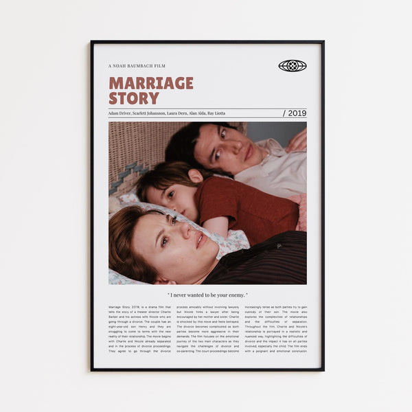 Marriage Story, Noah Baumbach, Retro Movie Poster, Custom Movie Poster 4421166233