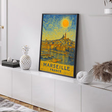 Marseille Poster Print, Marseille Travel Poster, Marseille Van Gogh Style Wall Art, Marseille, France