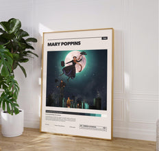 Mary Poppins Poster, Vintage Film, Movie Print Art, Robert Stevenson, Kids Room Idea 1904401677