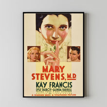 Mary Stevens, M.D. 1933Poster Art Print Movie Posters Gift for Movie lovers