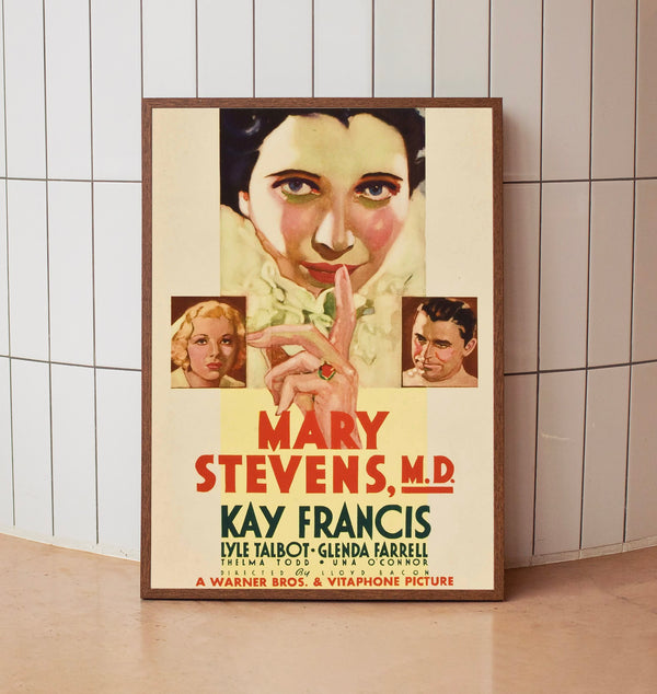 Mary Stevens, M.D. 1933Poster Art Print Movie Posters Gift for Movie lovers