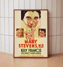 Mary Stevens, M.D. 1933Poster Art Print Movie Posters Gift for Movie lovers
