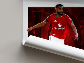 Matheus Cunha Poster United Football Print, Football Fan Gift 4398958073