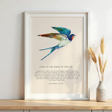 Matthew 625-26, Look at the Birds of the Air, Vintage Bible Verse Printable, Vintage Christian Wall Art, Vintage Birds, Scripture Printable 1853476674