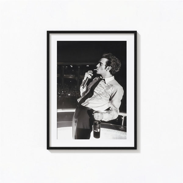 Matty Healy Smoking Print, The 1975, Bar Cart Art Black and White Wall Art, Vintage Print, Photography Prints, Museum Quality Print 1620777923