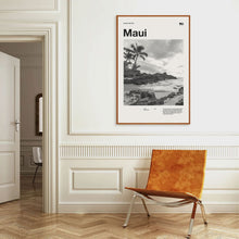 Maui City Art Print  Maui Poster  Maui Wall Art  Mid Century Poster  Travel Print Art  Hawaii 1565862744