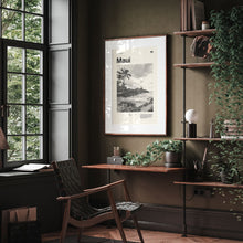 Maui City Art Print  Maui Poster  Maui Wall Art  Mid Century Poster  Travel Print Art  Hawaii 1565862744