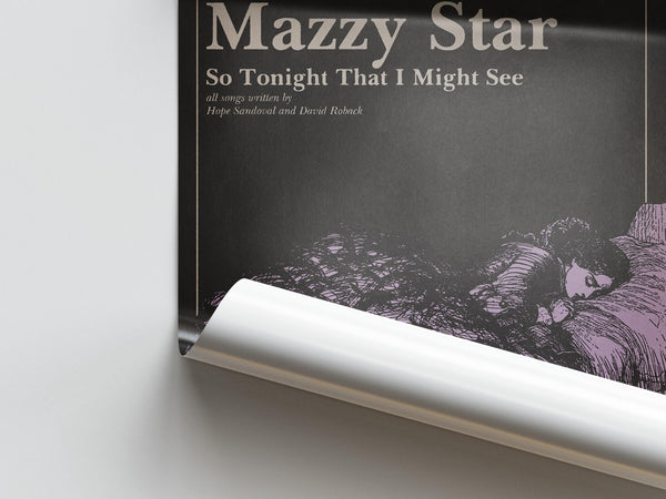 Mazzy Star 'So Tonight That I Might See' Album Cover Poster 1860420121