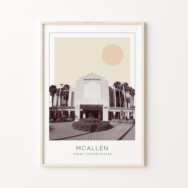 McAllen Poster Print, McAllen Travel Poster, McAllen Minimalistic Wall Art, McAllen, Texas, United States 1868249678