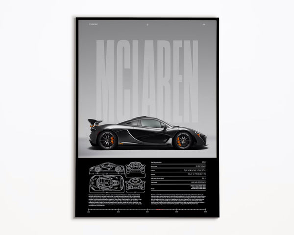 McLaren P1 Poster _  Download _ Hyper Car Poster _ Super Car Print _ Art Print _ Poster _ Home Decor _ Wall Decor _ Mclaren