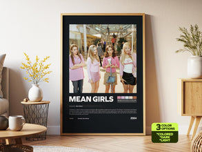 Mean Girls Poster, Retro Movie, Vintage Film, Mark Waters, Lindsay Lohan, Rachel McAdams 4412256627