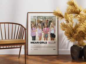 Mean Girls Poster, Retro Movie, Vintage Film, Mark Waters, Lindsay Lohan, Rachel McAdams 4412256627