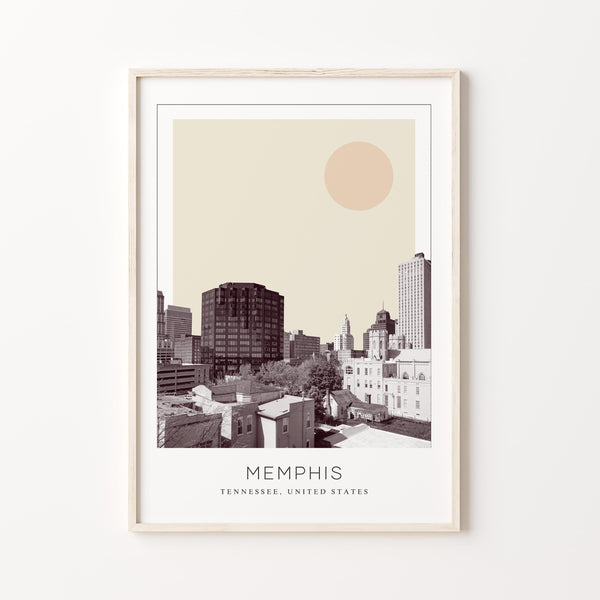 Memphis Poster Print, Memphis Travel Poster, Memphis Minimalistic Wall Art, Memphis, Tennessee, United States 1868247204