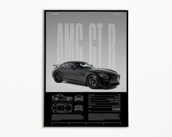 Mercedes-AMG GT R Print _ AMG gt r _ Car Print _ Hyper Car Poster _ Super Car Print _ Art Print _ Car Poster _ Home Decor _ Wall Decor 2