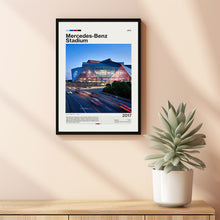 Mercedes-Benz Stadium Poster, Atlanta Falcons Poster Print, NFL Stadium Poster, Football Fan Gift Print