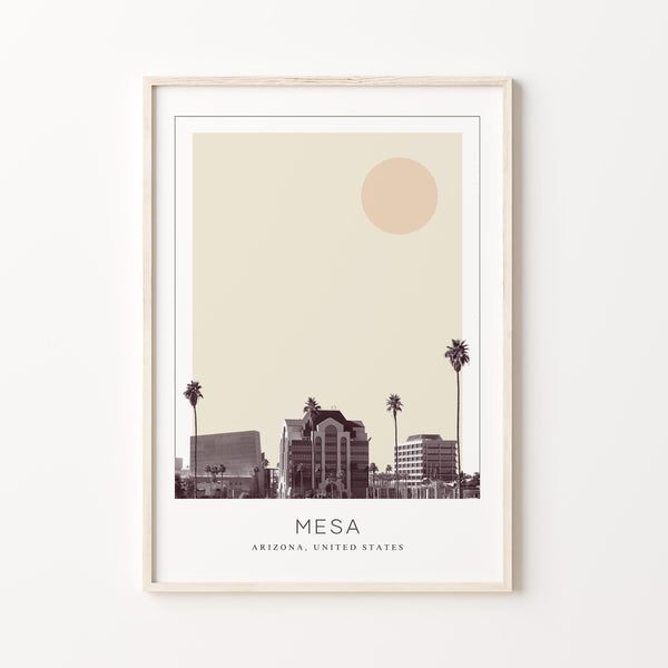 Mesa Poster Print, Mesa Travel Poster, Mesa Minimalistic Wall Art, Mesa, Arizona, United States 1868247220