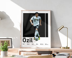 Mesut Özil Football Poster, German Midfielder, Teen Room Decor Sport Poster 1593828981