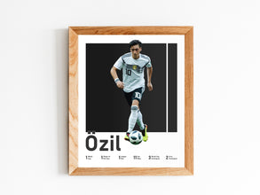 Mesut Özil Football Poster, German Midfielder, Teen Room Decor Sport Poster 1593828981