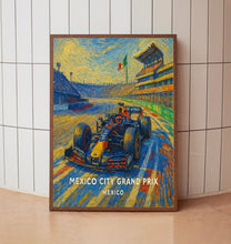 Mexico City Grand Prix Poster – Thrilling Formula 1 Action at Autódromo Hermanos Rodríguez