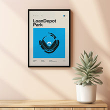 Miami Ballpark Poster, LoanDepot Park Print, MLB Poster, Mid Century Modern Baseball Wa-EJST7N
