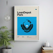 Miami Ballpark Poster, LoanDepot Park Print, MLB Poster, Mid Century Modern Baseball Wa-EJST7N