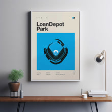 Miami Ballpark Poster, LoanDepot Park Print, MLB Poster, Mid Century Modern Baseball Wa-EJST7N