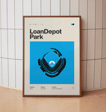 Miami Ballpark Poster, LoanDepot Park Print, MLB Poster, Mid Century Modern Baseball Wa-EJST7N