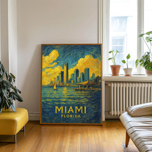 Miami Florida Skyline Print Wall Art, Miami Travel Poster, USA Travel Poster, Traveler Home Decor, Traveler Gift, Travel Wall Art