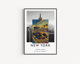 Miami Grand Prix Poster – High-Speed Formula 1 Racing in Florida with Vibrant City Skyline