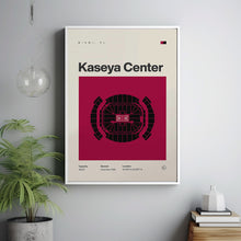 Miami Heat Poster, Kaseya Center Arena Print, Mid Century Modern Basketball Poster, Spo-4FNNFT
