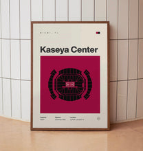 Miami Heat Poster, Kaseya Center Arena Print, Mid Century Modern Basketball Poster, Spo-4FNNFT