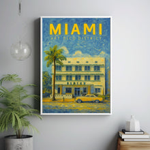 Miami Poster, Miami Avalon Hotel Wall Art, Miami Print, Miami Wall Art, Miami Beach Poster, Art Deco Building, Miami Gift, Miami Beach Print