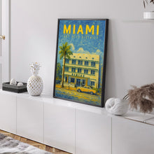 Miami Poster, Miami Avalon Hotel Wall Art, Miami Print, Miami Wall Art, Miami Beach Poster, Art Deco Building, Miami Gift, Miami Beach Print