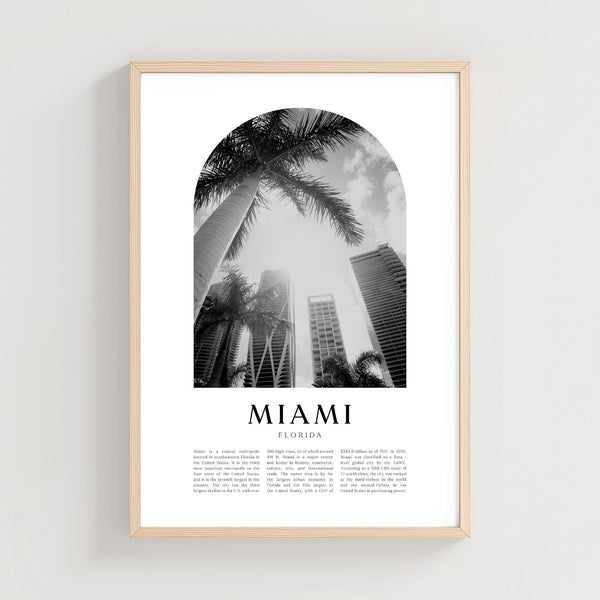 Miami Travel Poster, Miami Print, Miami Wall Art, Travel Print, Florida City Art, Miami Gift, Florida Decor  NA08M 4334305528