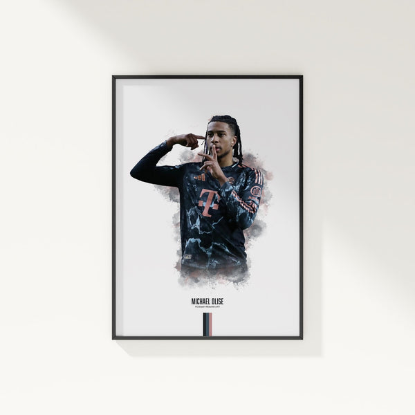 Michael Olise 202526 Bayern Munich Poster, Football Bundesliga Wall Art 4416946036