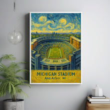 Michigan Stadium Travel Print Wall Art, Michigan Stadium - Ann Arbor, Mi City Print, Michigan Stadium Travel Gift, Wall Art