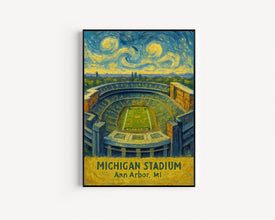 Michigan Stadium Travel Print Wall Art, Michigan Stadium - Ann Arbor, Mi City Print, Michigan Stadium Travel Gift, Wall Art