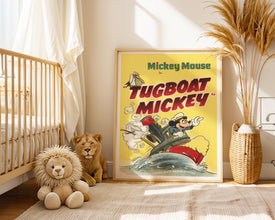 Mickey Mouse 1940s Cartoon Movie Poster, (Digital Download), Printable, Large Size 829203353