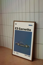 Mid-Century Corvette C3 Poster Retro Car Wall Art (Minimalist Movie Poster) 1564750752