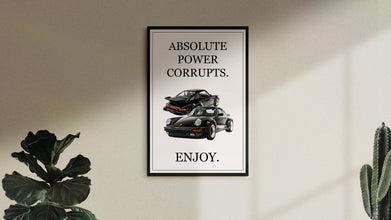 Mid-Century Porsche 911 Retro Ad Poster Automotive Art (Minimalist Movie Poster) 1397008534